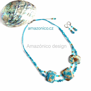 Tagua cuadrada s apatitem a amazonitem